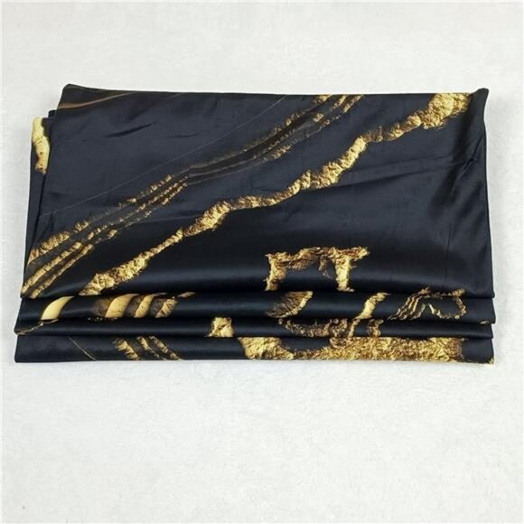 Black and Gold Throw Pillow Covers 18x18 Set of 4 Decorative Cushion Cases - Picture 5 of 7